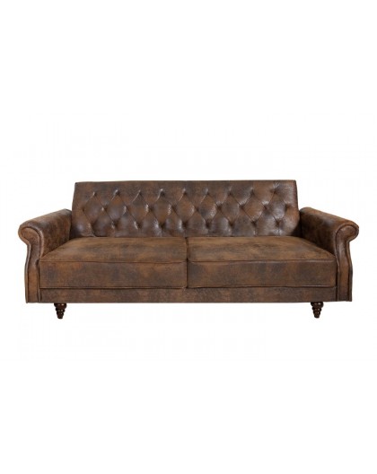 SOFA ROZKŁADANA MAISON BELLE AFFAIRE 220 CM BRĄZOWA