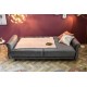 SOFA ROZKŁADANA MAISON 220 CM SZARA WELUR