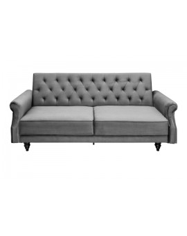 SOFA ROZKŁADANA MAISON 220 CM SZARA WELUR