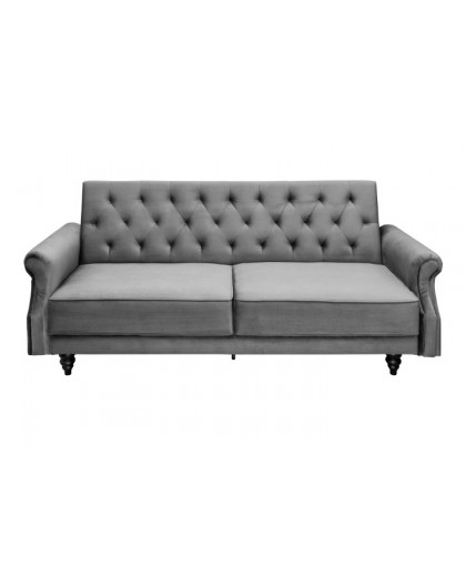SOFA ROZKŁADANA MAISON 220 CM SZARA WELUR