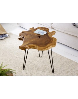 STOLIK KAWOWY WILD 55 CM TEAK