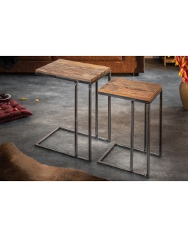ZESTAW STOLIK&Oacute;W BARRACUDA TEAK - 2SZT.