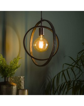 LAMPA WISZĄCA LUI METALOWA CIEMNOSZARA