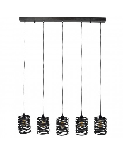 LAMPA WISZĄCA TWISTY 117 CM METALOWA SZARA