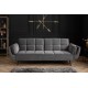 SOFA ROZKŁADANA BOUTIQUE 213 CM SZARY WELUR