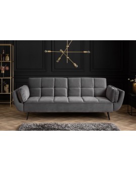 SOFA ROZKŁADANA BOUTIQUE 213 CM SZARY WELUR
