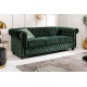 SOFA 3-OSOBOWA CHESTERFIELD ZIELONA 205 CM