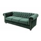 SOFA 3-OSOBOWA CHESTERFIELD ZIELONA 205 CM