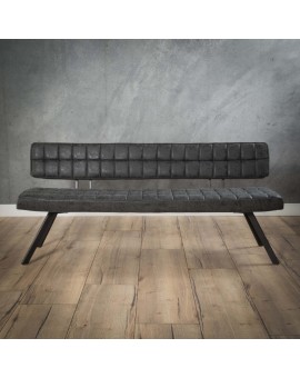 ŁAWKA VICTOR 180 CM CZARNA EKOSK&Oacute;RA