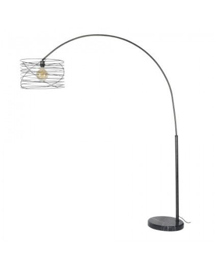 LAMPA PODŁOGOWA BOW METALOWA CIEMNOSZARA