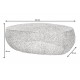 STOLIK KAWOWY LEAF 120 CM SREBRNY
