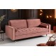 SOFA 3-OSOBOWA COSY VELVET BRUDNY RÓŻ 225 CM