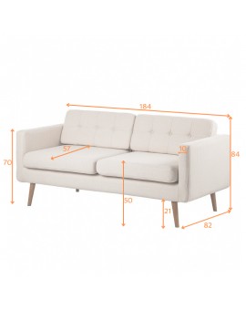 SOFA 3-OSOBOWA KLASSE 184 CM