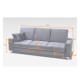 SOFA ROZKŁADANA DAVE 235X100 CM