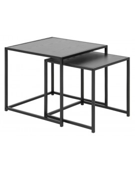 ZESTAW STOLIKÓW KAWOWYCH SEAFORD 50/40 CM CZARNY JESION
