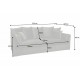 SOFA 3-OSOBOWA HEAVEN 210X105 CM ZIELONA WELUR