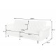 SOFA ROZKŁADANA MAISON 220 CM KREMOWA