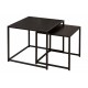 ZESTAW STOLIKÓW KAWOWYCH SLIM LINE 50/40 CM CZARNY JESION - 2SZT.