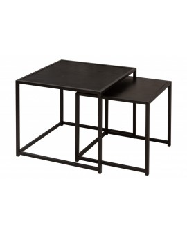 ZESTAW STOLIKÓW KAWOWYCH SLIM LINE 50/40 CM CZARNY JESION - 2SZT.