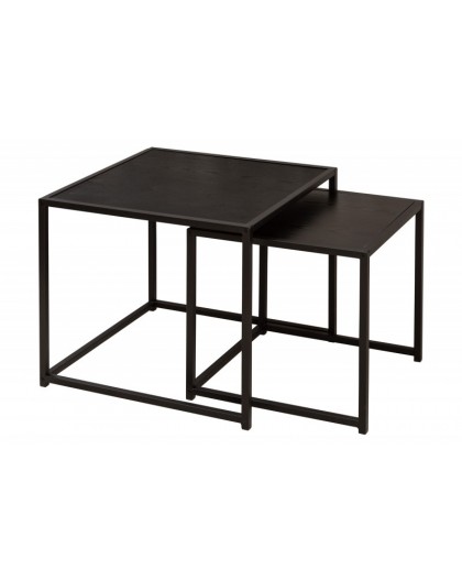 ZESTAW STOLIKÓW KAWOWYCH SLIM LINE 50/40 CM CZARNY JESION - 2SZT.