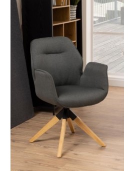 FOTEL OBROTOWY AURA CIEMNOSZARY