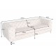 SOFA MODERN BAROCK 235X95 CM BEŻOWA WELUR