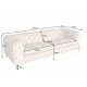 SOFA MODERN BAROCK 3-OSOBOWA WELUR BEŻOWY