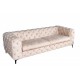 SOFA MODERN BAROCK 3-OSOBOWA WELUR BEŻOWY