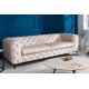 SOFA MODERN BAROCK 3-OSOBOWA WELUR BEŻOWY