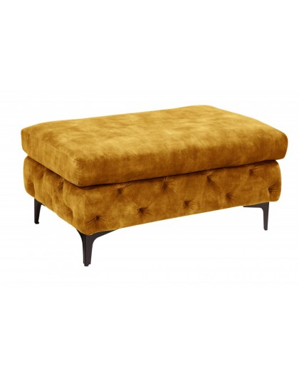 PUF MODERN BAROCK 92X62 CM WELUR MUSZTARDOWY 