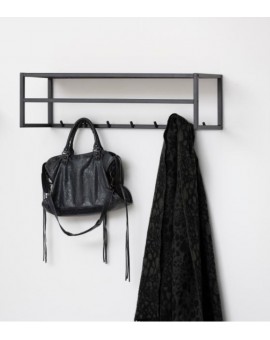 WIESZAK ŚCIENNY SEAFORD 77X28 CM JESION CZARNY