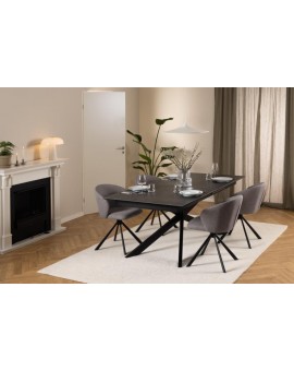 ST&Oacute;Ł ROZKŁADANY IRWIN 200/240X100 CM CERAMIKA CZARNA