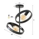 LAMPA SUFITOWA ARES METALOWA