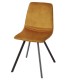 KRZESŁO AMSTERDAM RETRO MUSZTARDOWY WELUR - 4SZT.
