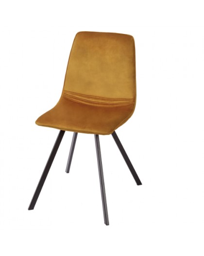 KRZESŁO AMSTERDAM RETRO MUSZTARDOWY WELUR - 4SZT.
