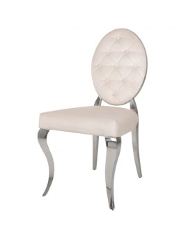 KRZESŁO MODERN BAROCK WELUR BEŻOWE