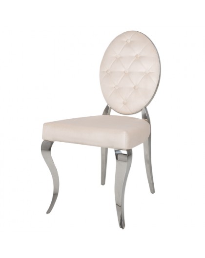 KRZESŁO MODERN BAROCK WELUR BEŻOWE