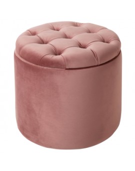 OTWIERANY PUF MODERN BAROCK WELUR RÓŻOWY