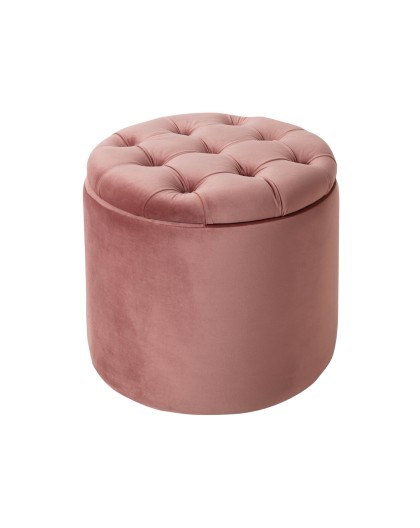 OTWIERANY PUF MODERN BAROCK WELUR RÓŻOWY