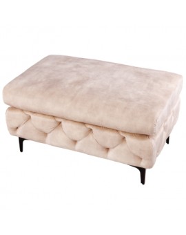 PUF MODERN BAROCK 92X62 CM WELUR BEŻOWY