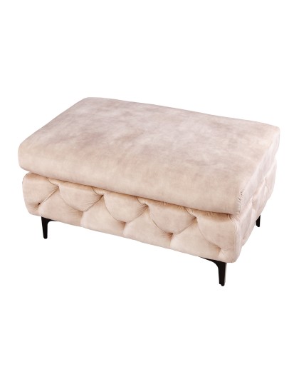 PUF MODERN BAROCK 92X62 CM WELUR BEŻOWY