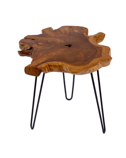 STOLIK KAWOWY WILD 55 CM TEAK