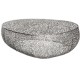 STOLIK KAWOWY LEAF 120 CM SREBRNY