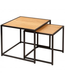 ZESTAW STOLIKÓW KAWOWYCH SLIM LINE 50/40 CM DZIKI DĄB-2SZT.