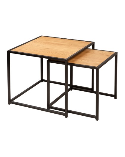 ZESTAW STOLIKÓW KAWOWYCH SLIM LINE 50/40 CM DZIKI DĄB-2SZT.