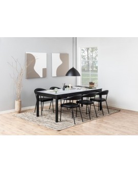 KRZESŁO AVA CZARNE EKOSKÓRA II