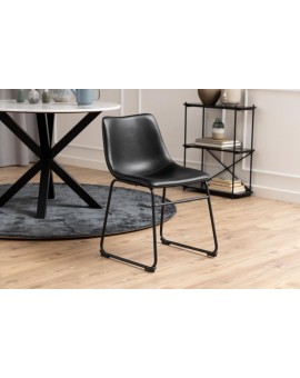 KRZESŁO OREGON CZARNE EKOSKÓRA II