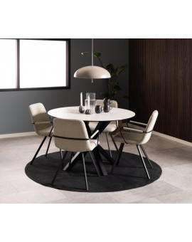 STÓŁ HEAVEN 119 CM CERAMIKA BIAŁA