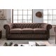 SOFA 3-OSOBOWA CHESTERFIELD BRĄZOWA 210 CM