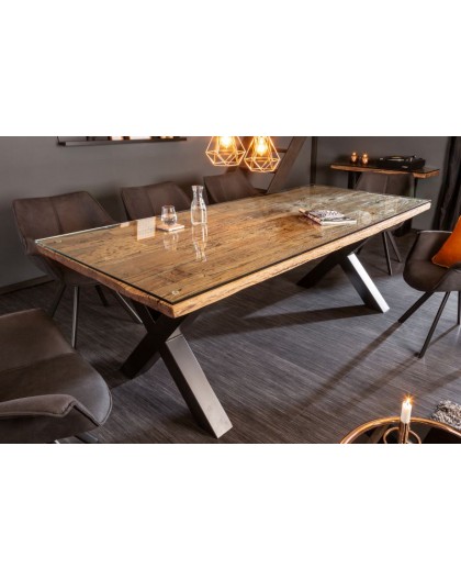 SZKLANY BLAT STOŁU BARRACUDA 220CM TEK